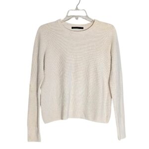 Jenni Kayne Mercer Crewneck In Cream Size Xs Merino Wool